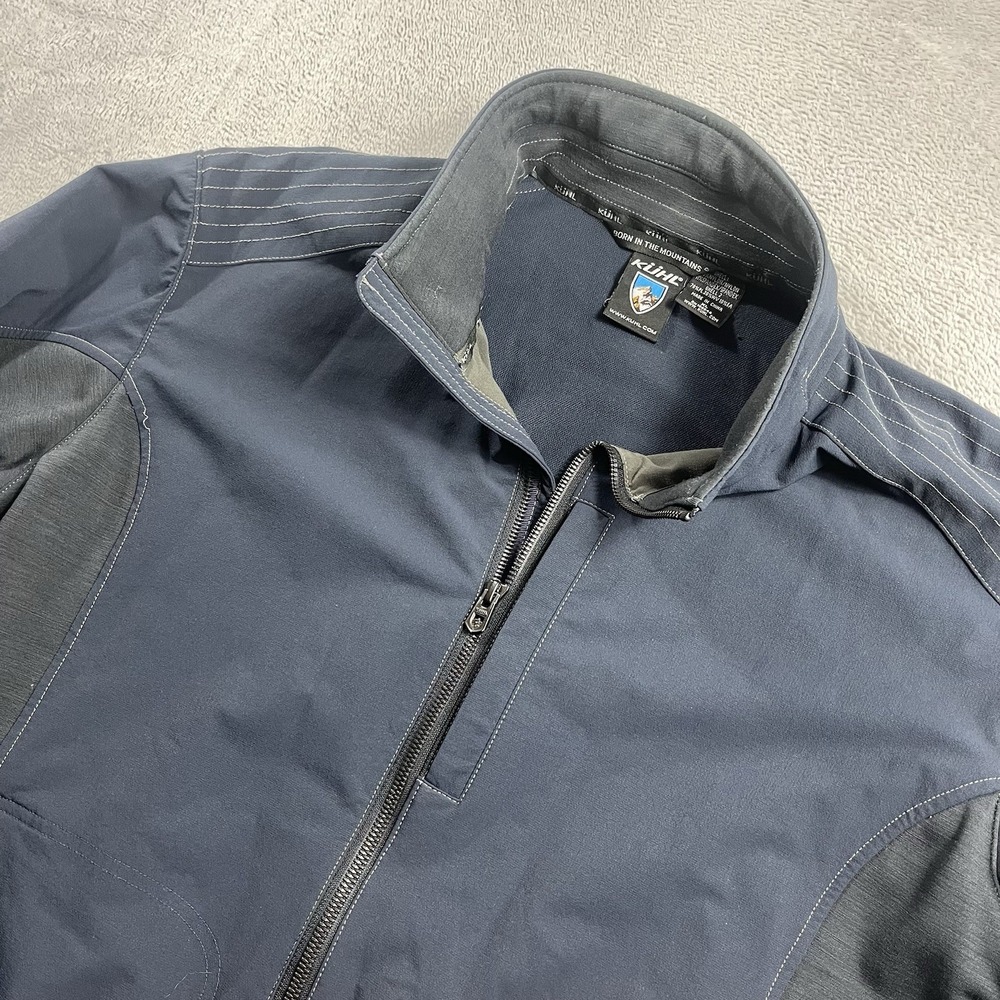 Kuhl Dfynce Jacket Men's XL Gray Full Zip Soft Shell Performance Stretch Moto